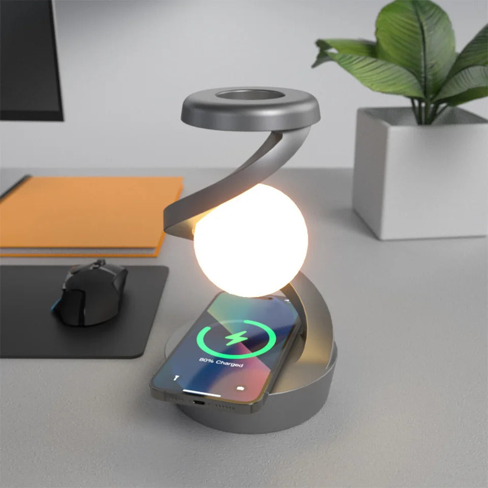 Floating LED Night Light with/no Wireless Phone Charger Home Decor