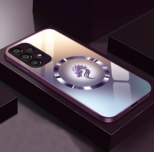 Dragon Head Tempered Glass Case for Galaxy Phones