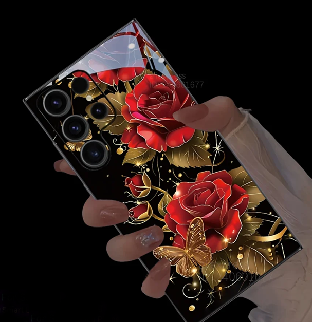 Luxury LED Floral Phone Case for Samsung A Series