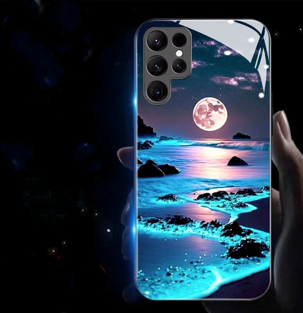 Glow Galaxy Beach Sunset LED Phone Case