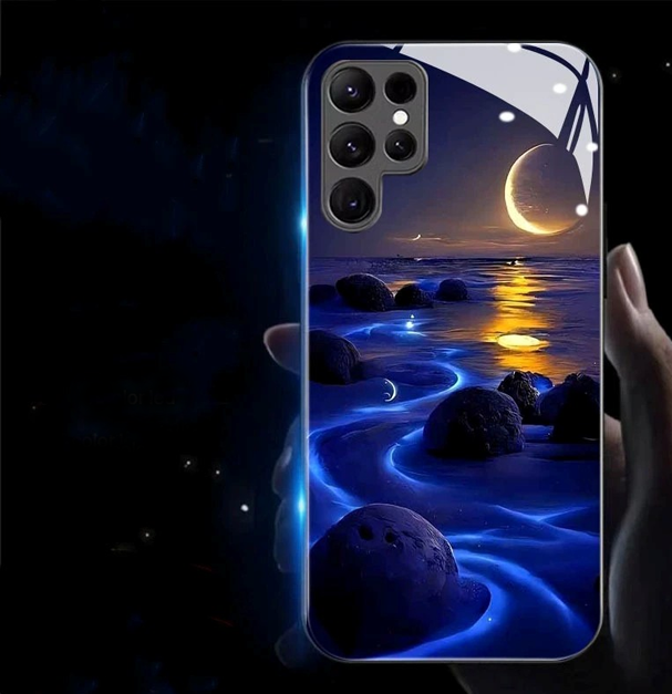 Glow Galaxy Beach Sunset LED Phone Case