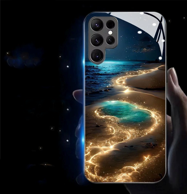Glow Galaxy Beach Sunset LED Phone Case