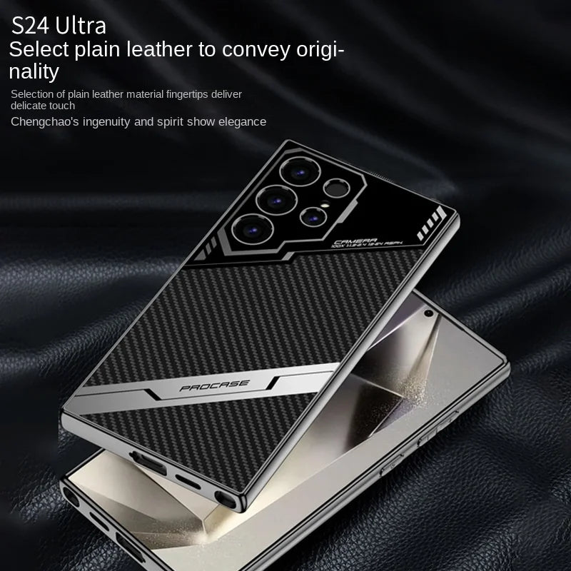 Samsung Galaxy S24 Ultra Shockproof Leather Case