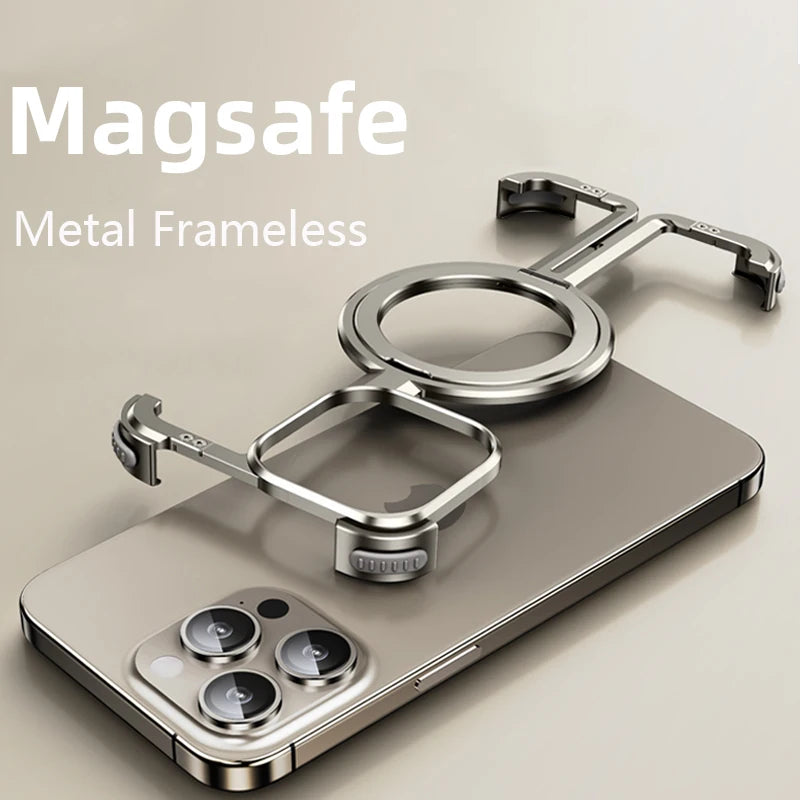 Shockproof Aluminum MagSafe Stand Case for iPhone