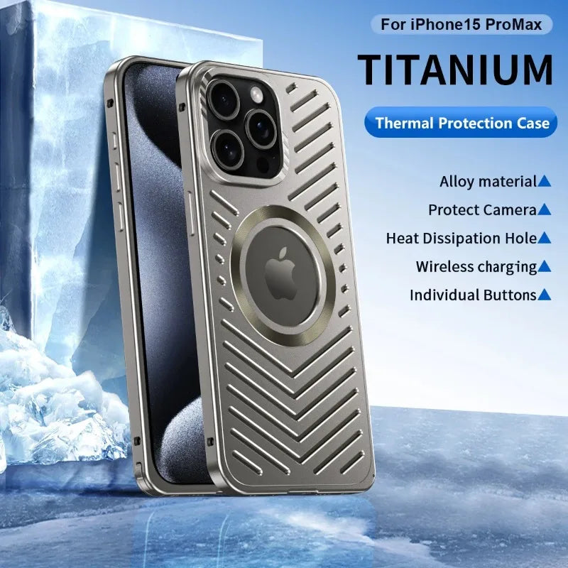 Luxury Magnetic Cooling Case for iPhone 13-16 Pro Max