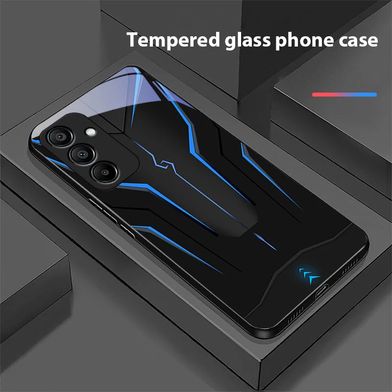 Mechanical Cool Yellow Tempered Glass Case for Samsung