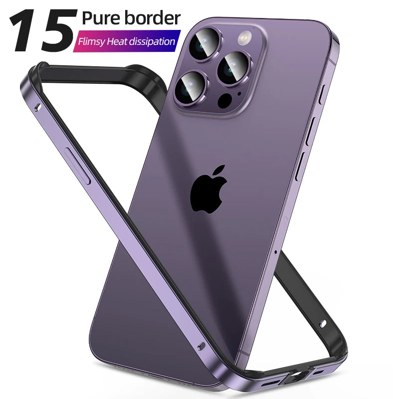 Luxury Silicone Frame Hybird Aluminum Bumper Case For iPhone