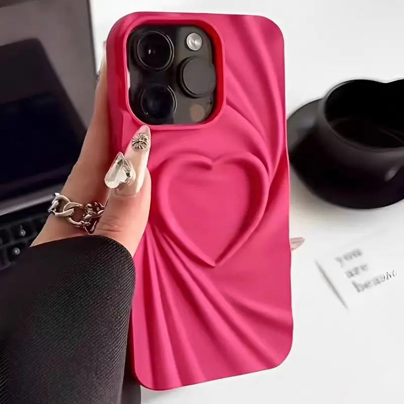 3D Love Heart Phone Case For iPhone