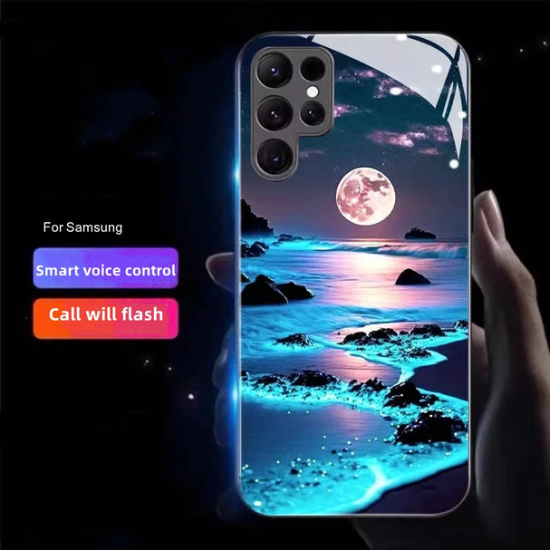Glow Galaxy Beach Sunset LED Phone Case