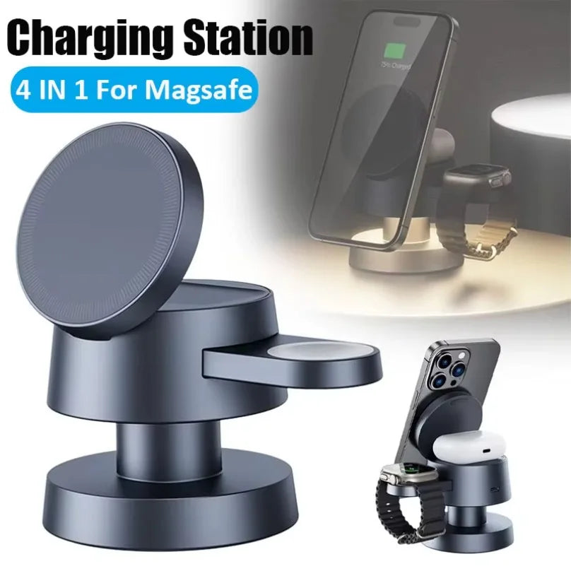 Magnetic 4-in-1 Wireless Charger Stand