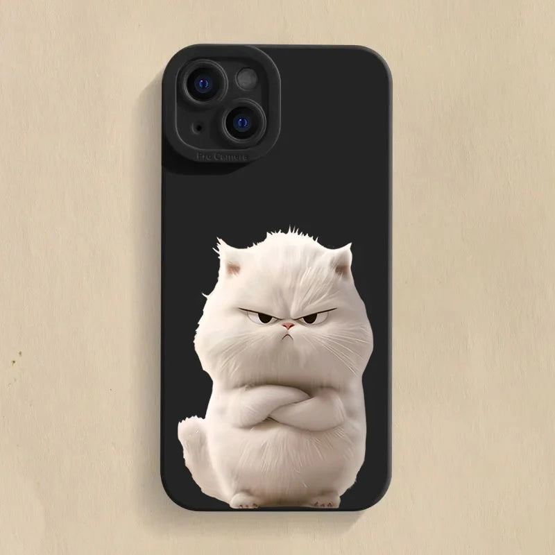 Shockproof Cat Silicone Phone Case for iPhone