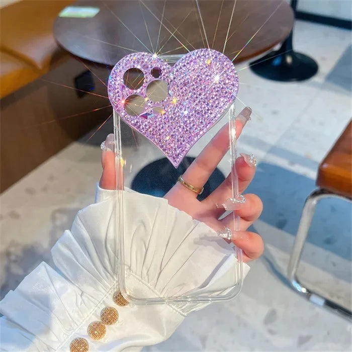 Luxury Diamond Heart iPhone Case - Bling Protection