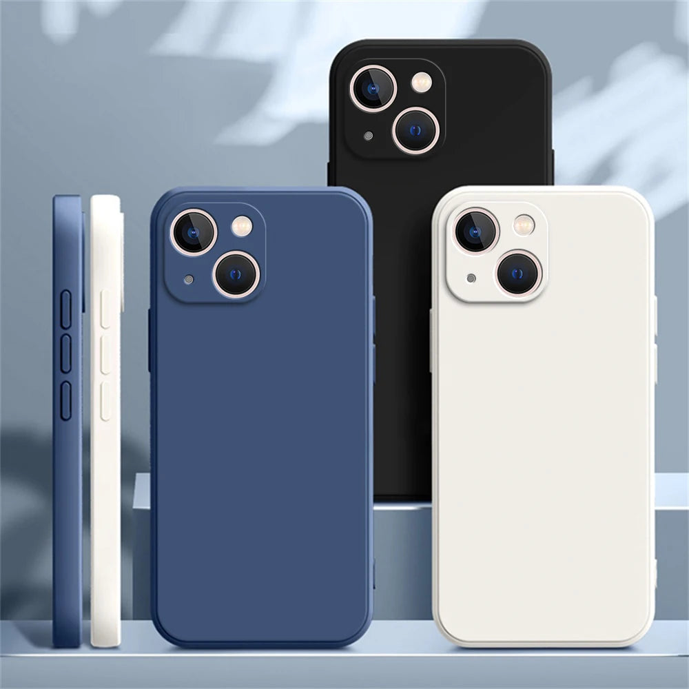Luxury Liquid Silicone Case for iPhone 11-14
