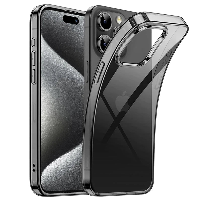 Ultra Thin Black Silicone Case for iPhone 15 Pro Max