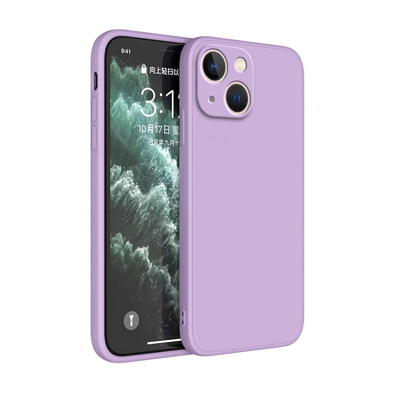 Luxury Liquid Silicone Case for iPhone 11-14