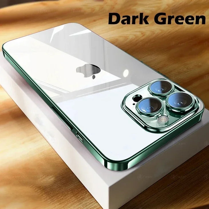 Luxury Plating Transparent Phone Case For iPhone