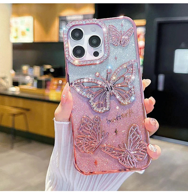 Diamond Butterfly Phone Case for iPhone