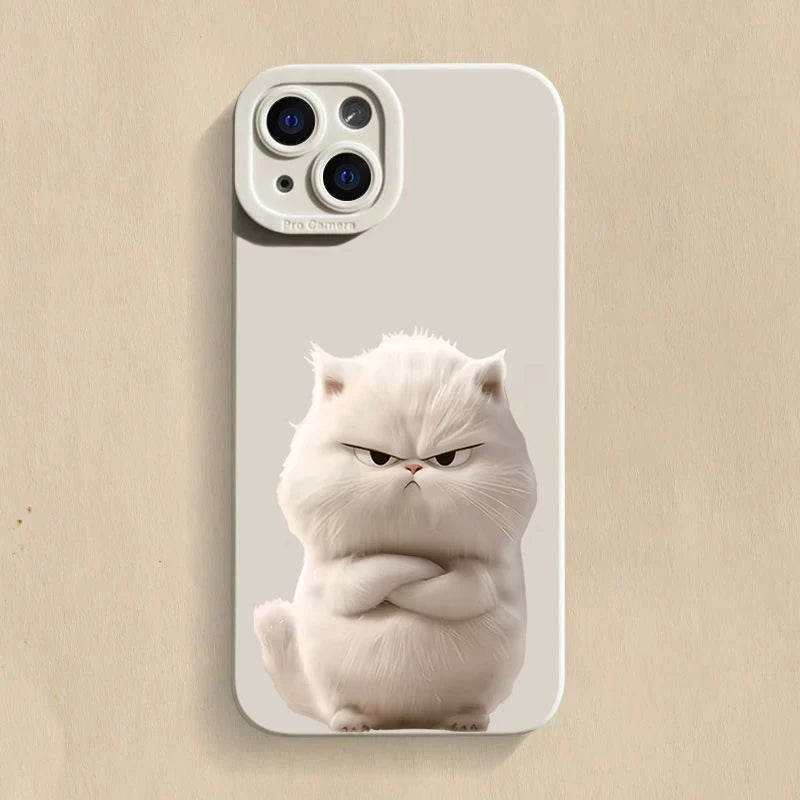 Shockproof Cat Silicone Phone Case for iPhone
