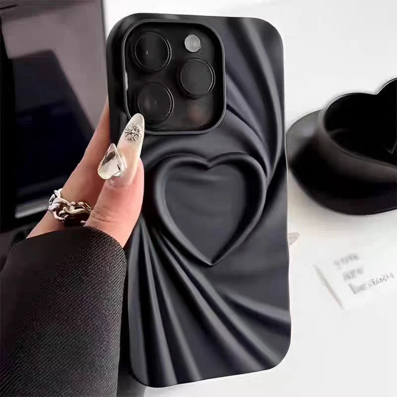 3D Love Heart Phone Case For iPhone