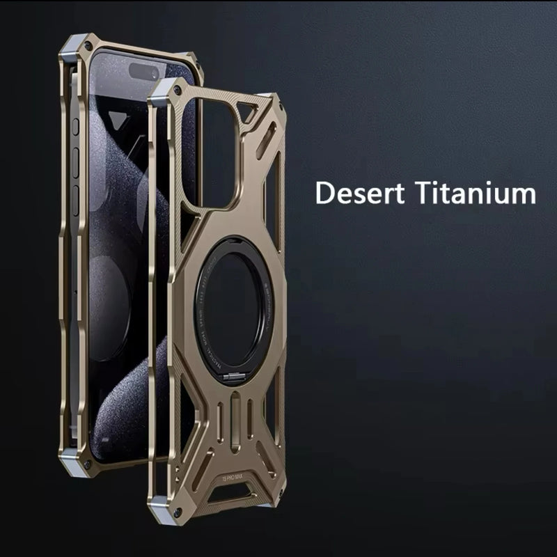 Magnetic Edgeless iPhone Case with 360 Stand