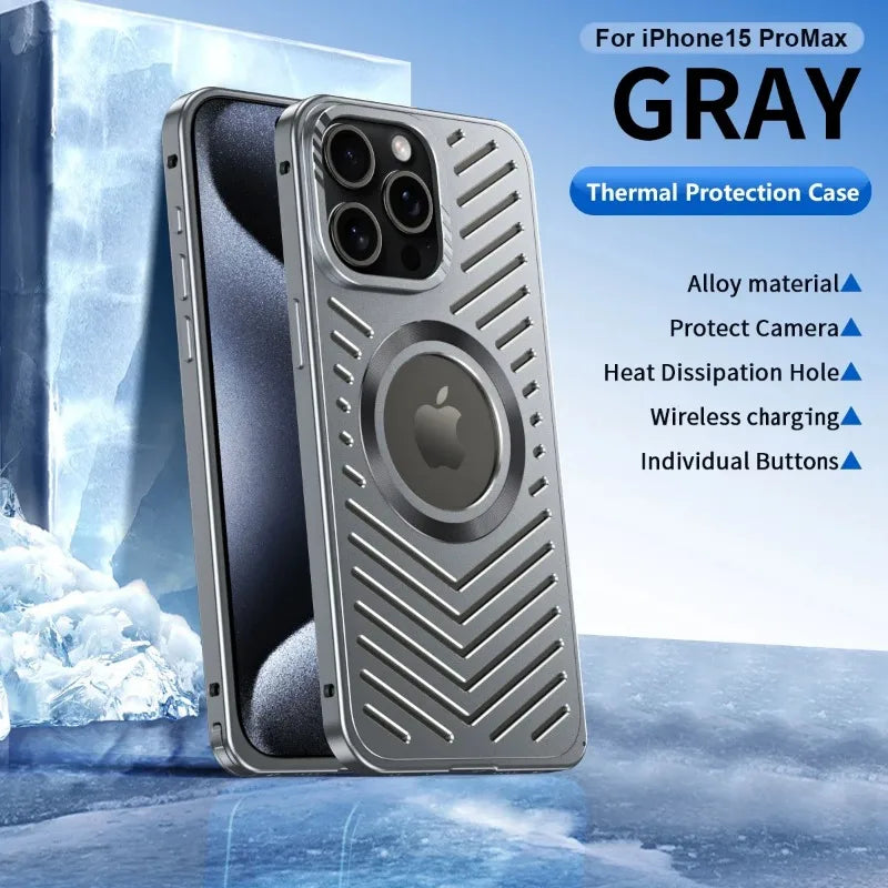 Luxury Magnetic Cooling Case for iPhone 13-16 Pro Max