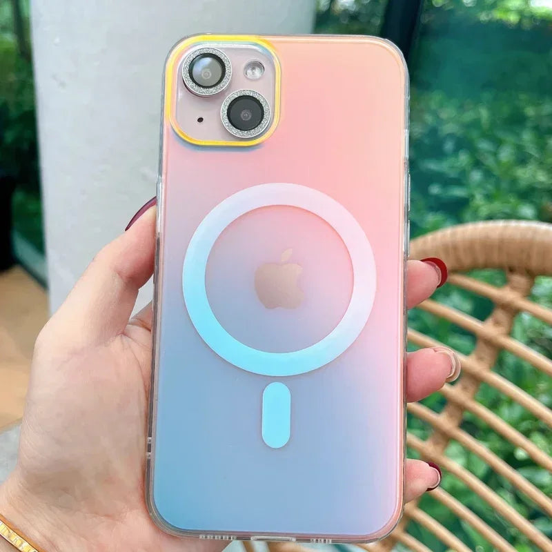 AuroraGlow Matte Gradient Case – Futuristic Elegance & Protection