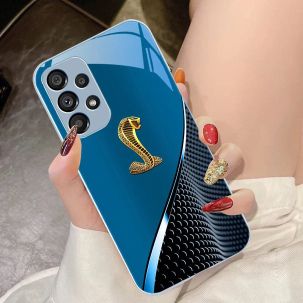 Premium Gradient Golden Snake Phone Case for Galaxy