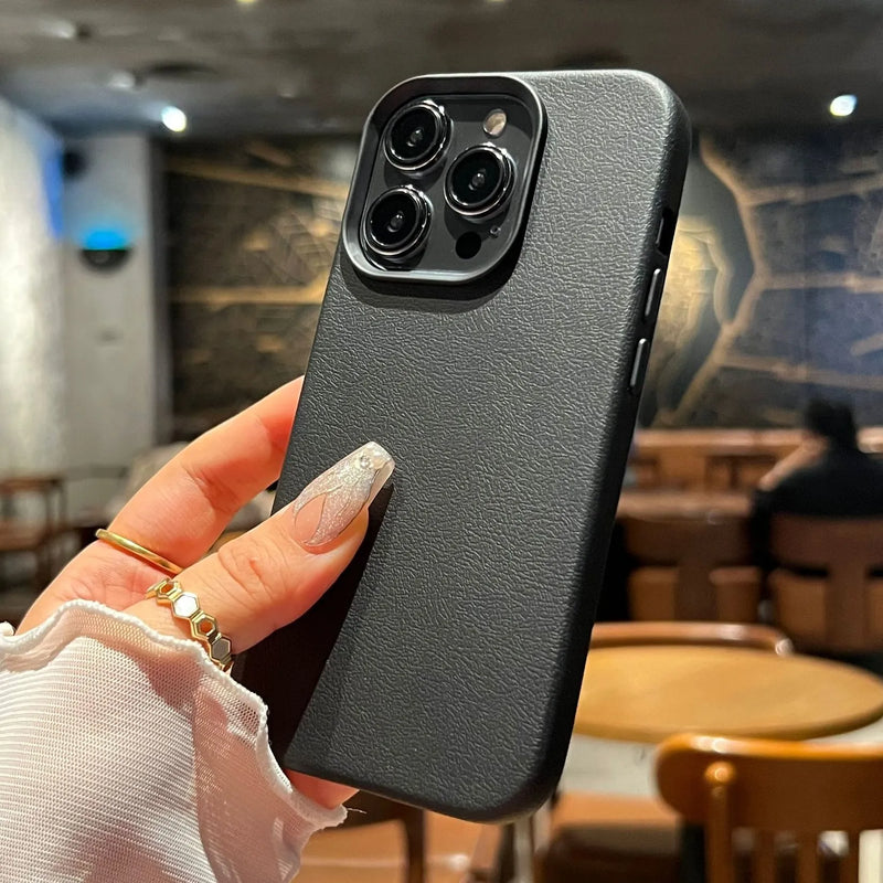 Luxury Shockproof Silicone Leather Phone Case