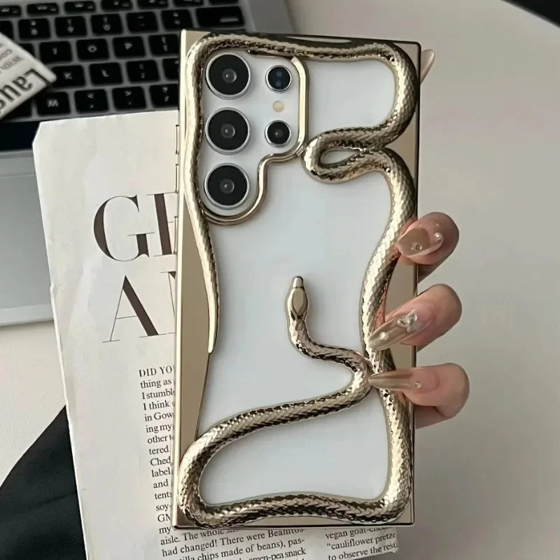 Venom 3D Snake Hollow Case – Luxury Matte Heat Dissipation Cover