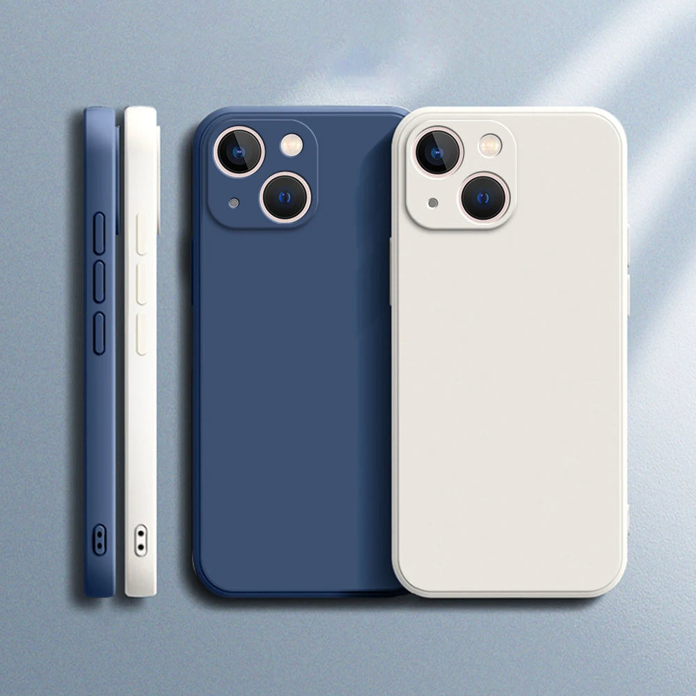 Luxury Liquid Silicone Case for iPhone 11-14