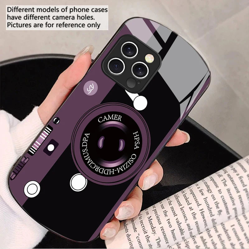 Dark Green Camera Pattern iPhone Case for All Models