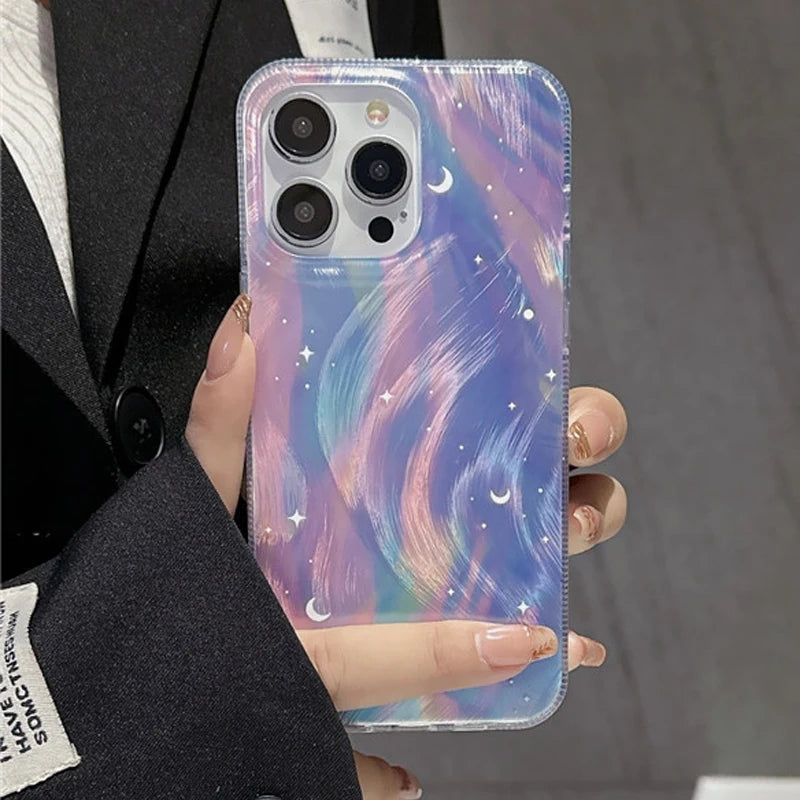 Glitter Starry Gradient Phone Case For iPhone