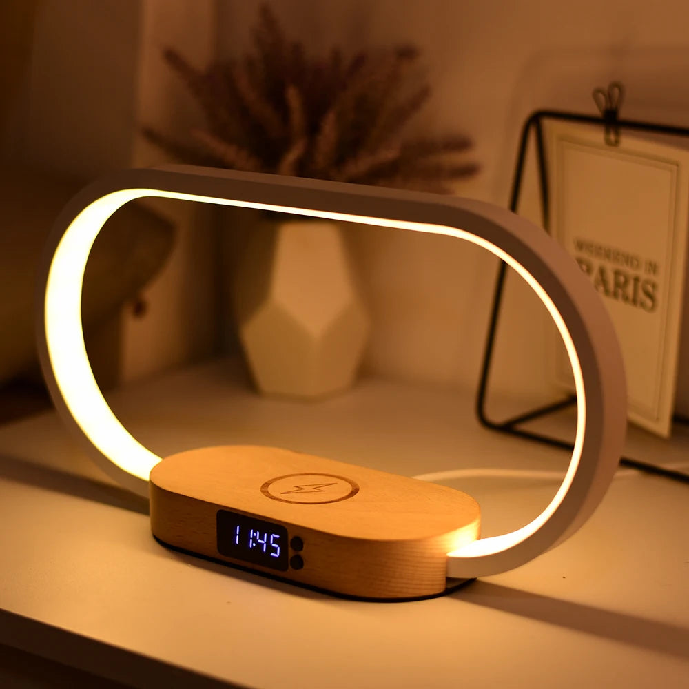 Stylish Night Light & Fast Wireless Charger Stand