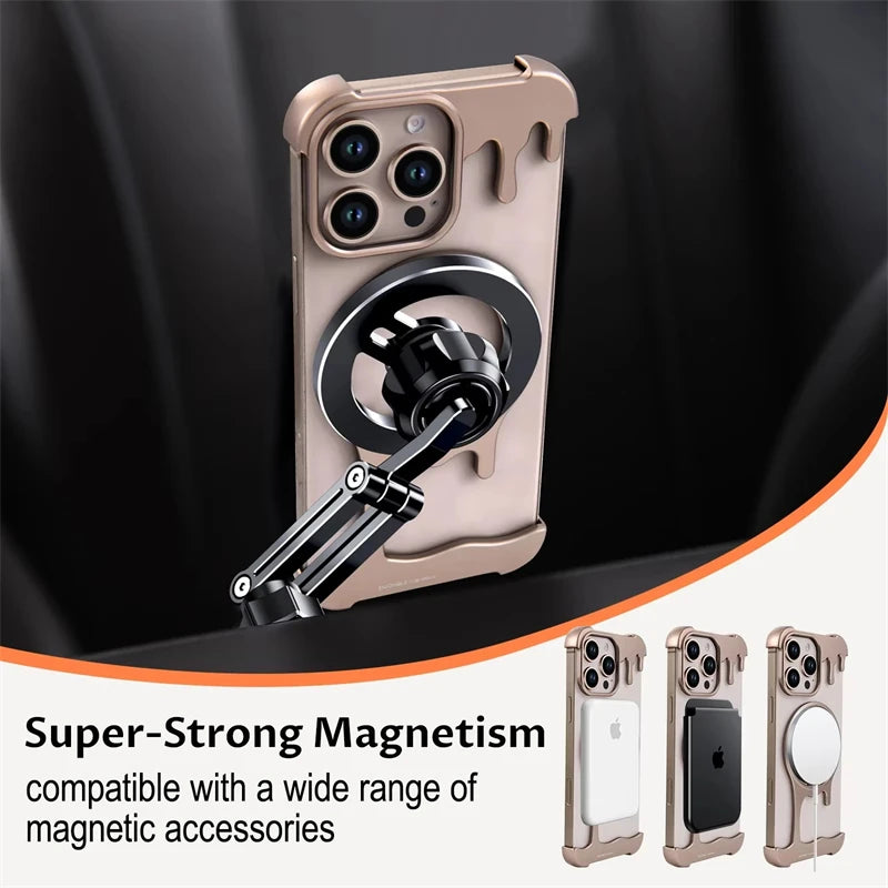 360° Rotating Magnetic Metal Case for iPhone