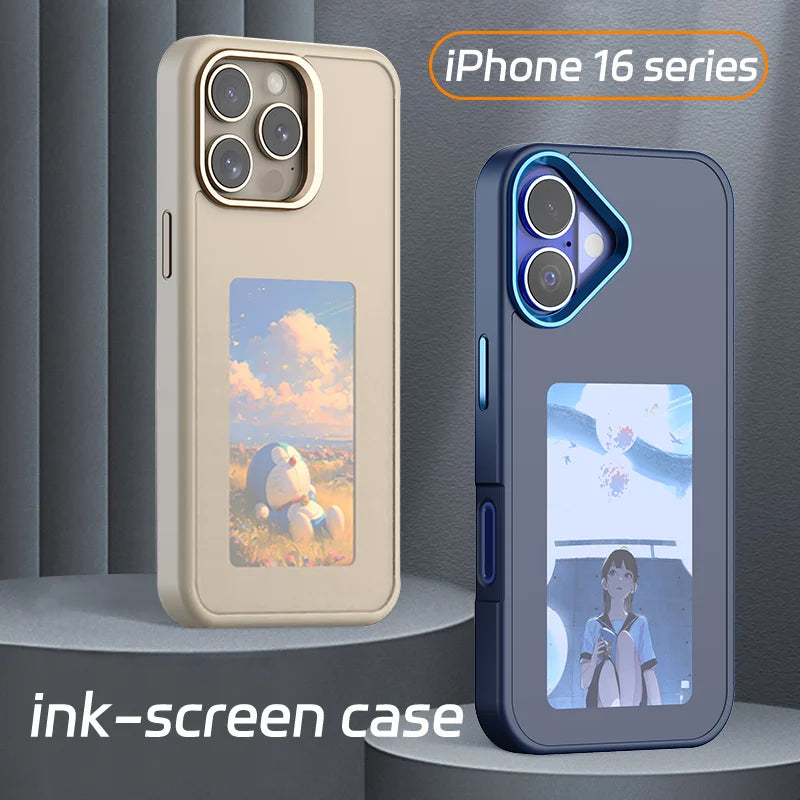 Smart NFC E-Ink Screen Case for iPhone – DIY Custom Battery-Free Cover