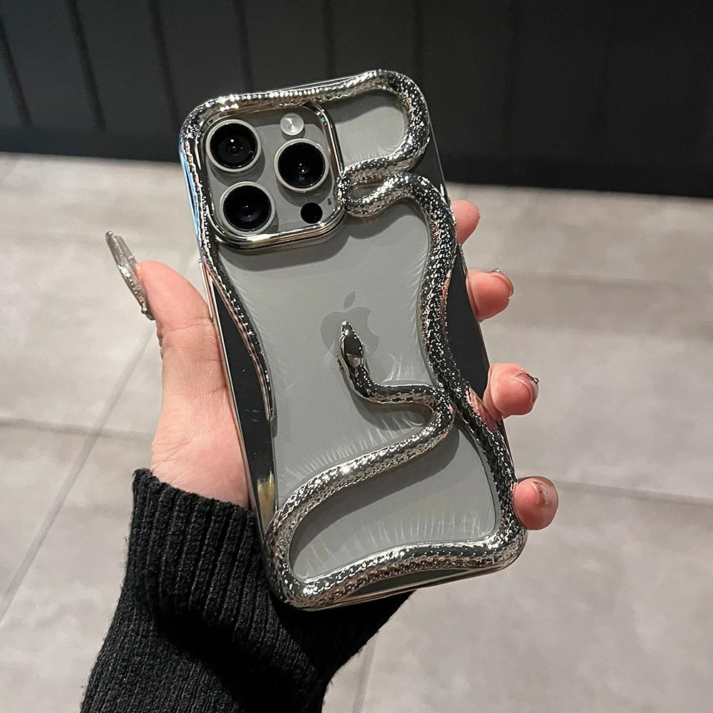 Plating Silver / For iPhone 16 ProMax
