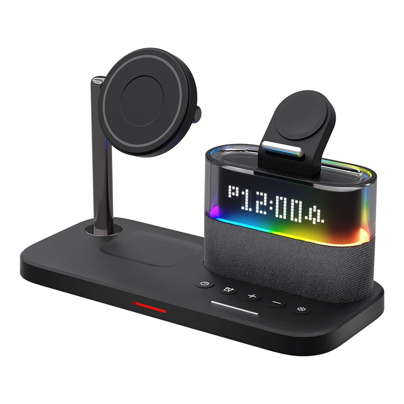 MagGlow™ 5-in-1 Wireless Charging Clock Dock