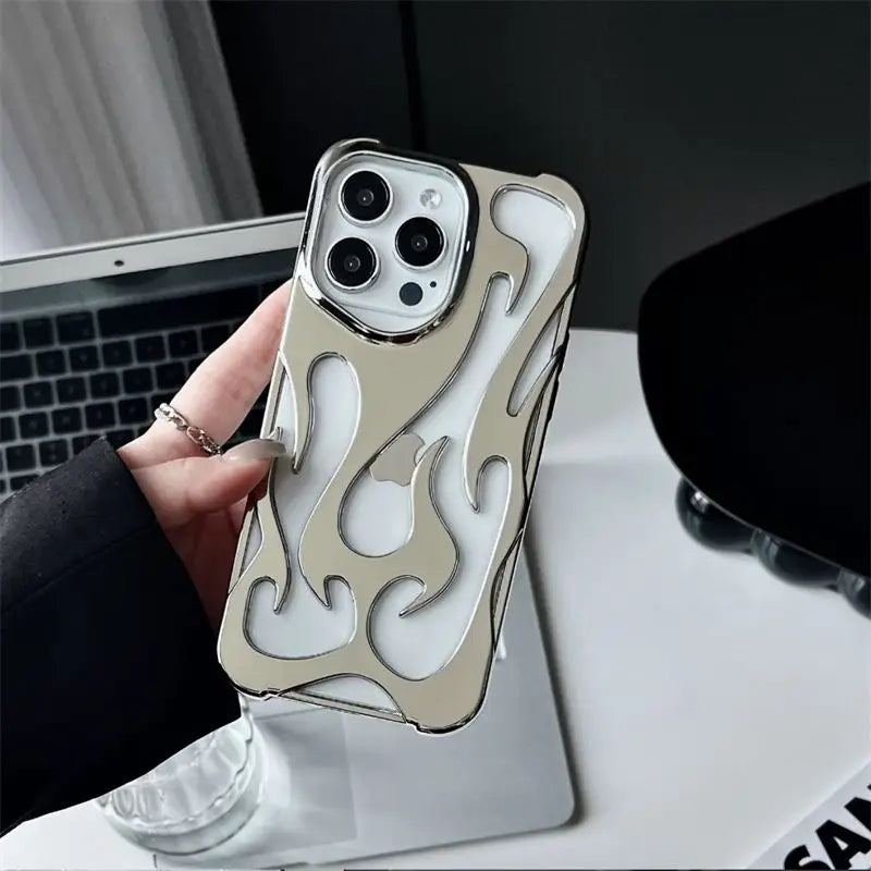 Plating Silivery / For iPhone 16Pro Max