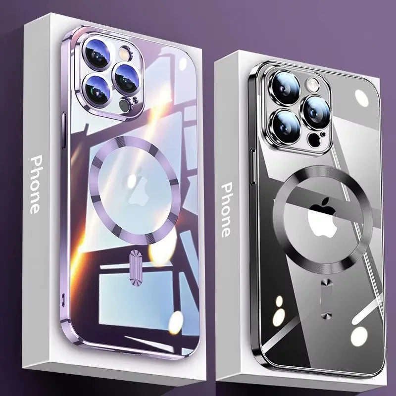 Luxury MagSafe Clear Case for iPhone Pro Max