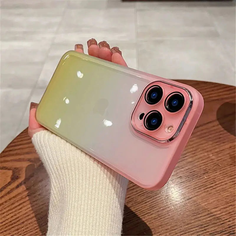 Luxury Rainbow Clear iPhone Case - Shockproof Fit