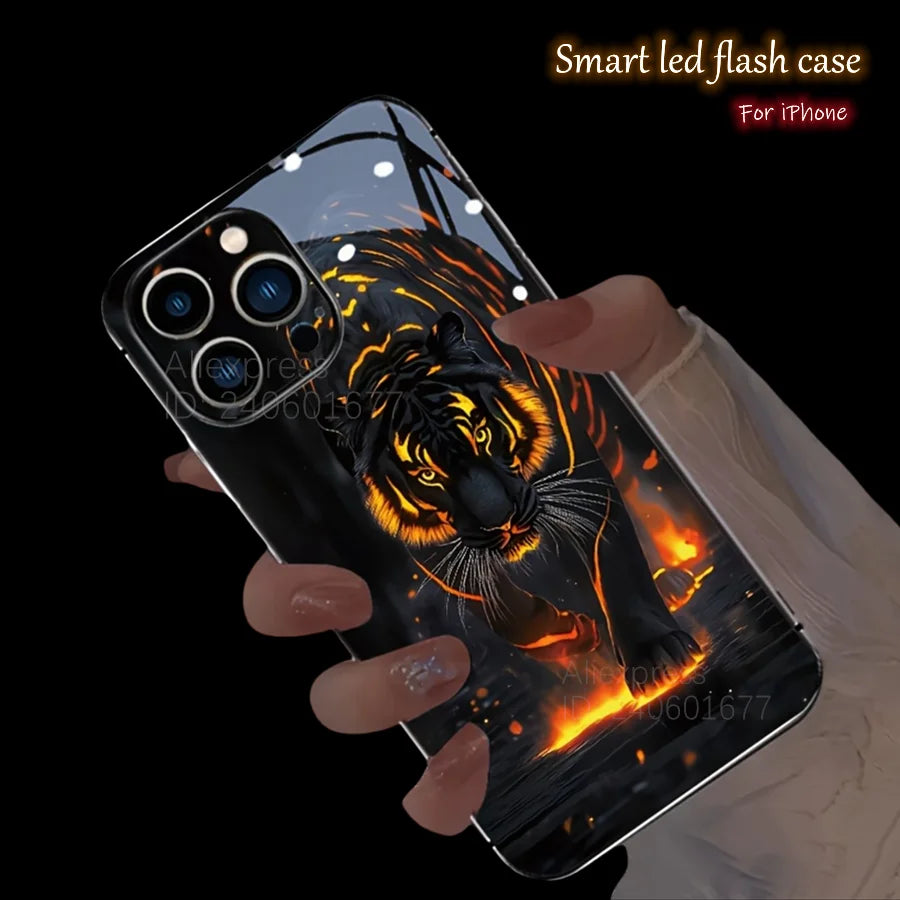 Luminous Black & Gold iPhone 16 Pro Max Case