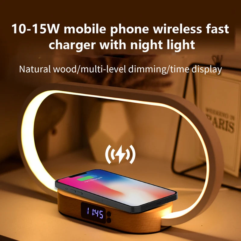 Stylish Night Light & Fast Wireless Charger Stand