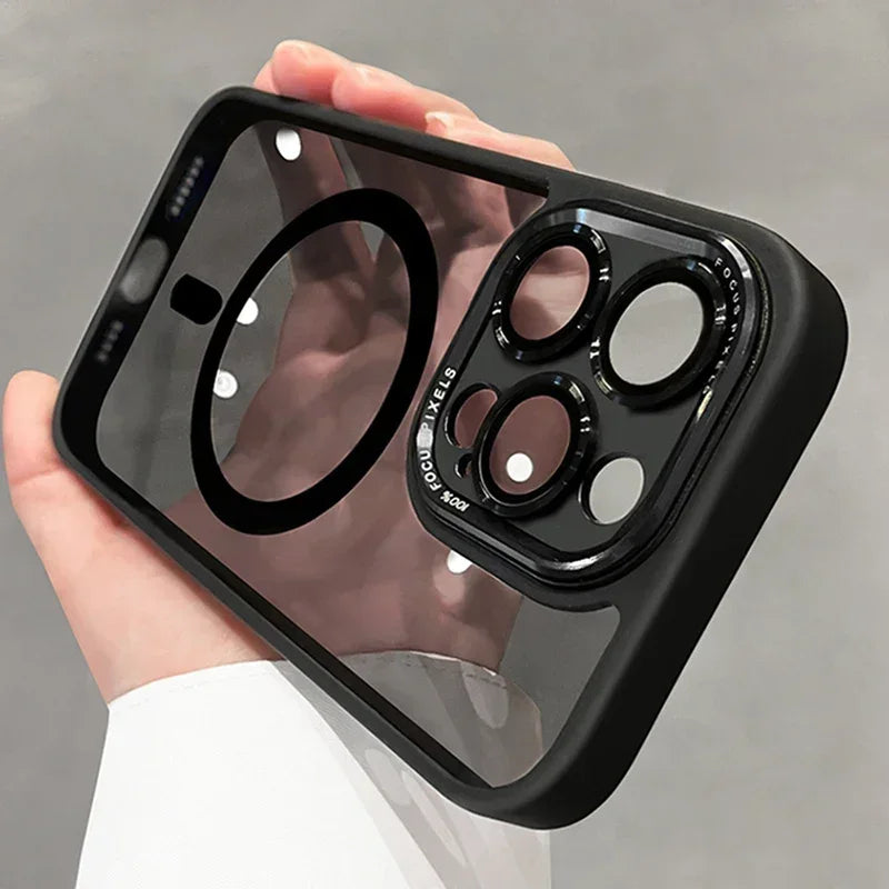 Luxury Magnetic Metal Lens Protection Case For iPhone