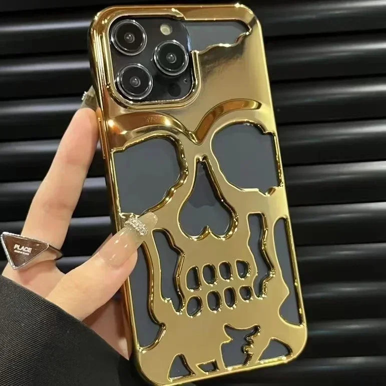 Carbon Fiber Skull Armor Phone Case