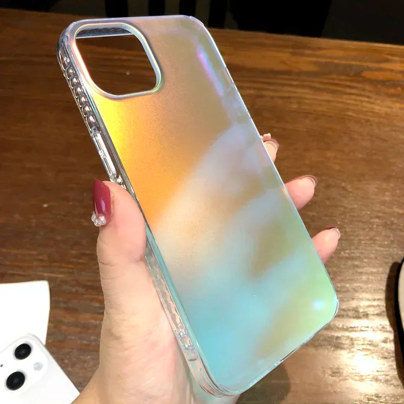 AuroraGlow Matte Gradient Case – Futuristic Elegance & Protection