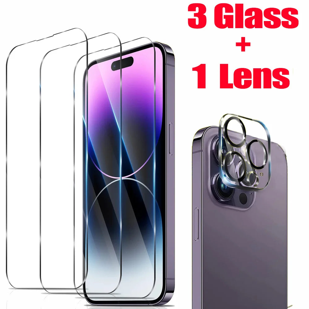 HD Screen Protection and Camera Lens Film For iPhone