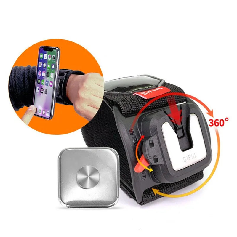 Cellphone Bracket Quick Release Rotating Mobile Phone Wristband Bicycle Wrist Holder